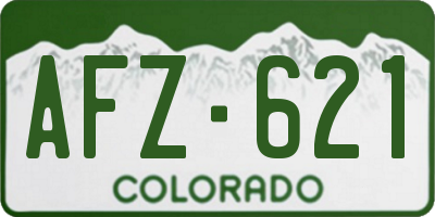 CO license plate AFZ621