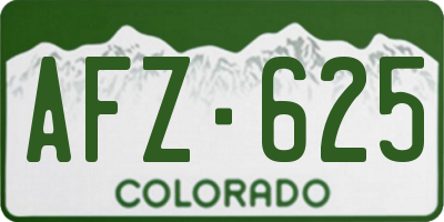 CO license plate AFZ625