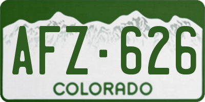 CO license plate AFZ626
