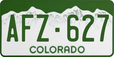 CO license plate AFZ627