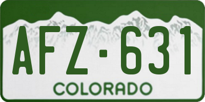 CO license plate AFZ631