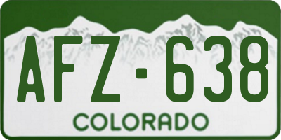 CO license plate AFZ638