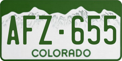 CO license plate AFZ655