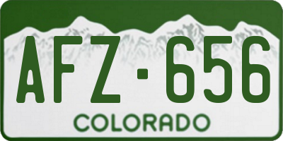 CO license plate AFZ656
