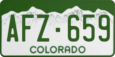 CO license plate AFZ659