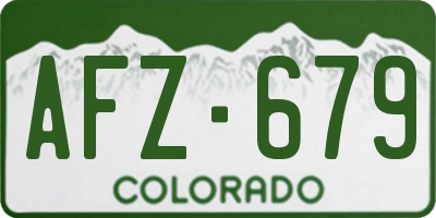CO license plate AFZ679