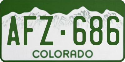 CO license plate AFZ686