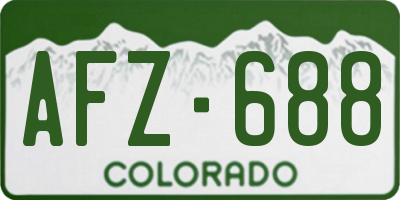 CO license plate AFZ688