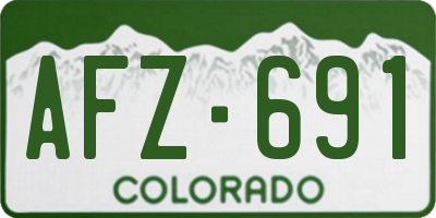 CO license plate AFZ691