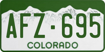 CO license plate AFZ695