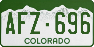 CO license plate AFZ696