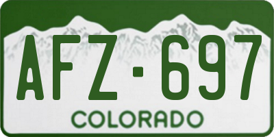CO license plate AFZ697