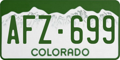 CO license plate AFZ699