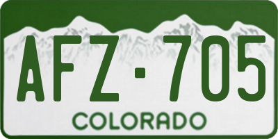 CO license plate AFZ705