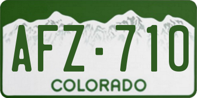CO license plate AFZ710