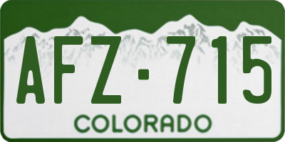 CO license plate AFZ715
