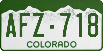 CO license plate AFZ718