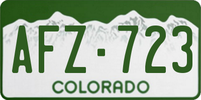 CO license plate AFZ723