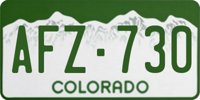 CO license plate AFZ730