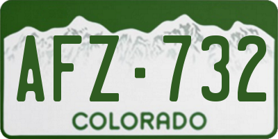 CO license plate AFZ732