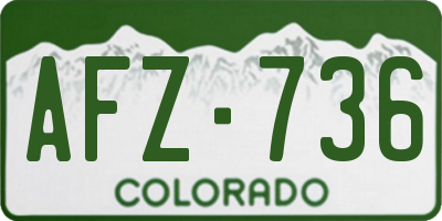 CO license plate AFZ736
