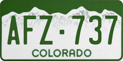 CO license plate AFZ737