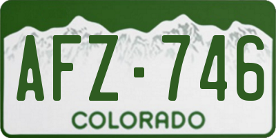 CO license plate AFZ746