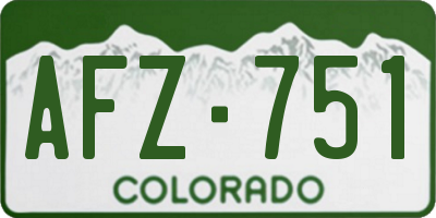 CO license plate AFZ751