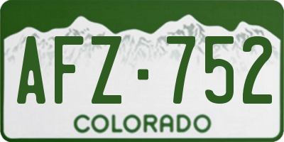 CO license plate AFZ752