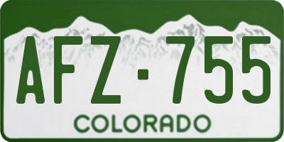 CO license plate AFZ755