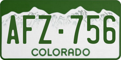 CO license plate AFZ756
