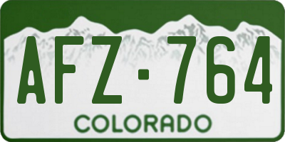 CO license plate AFZ764