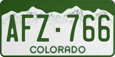 CO license plate AFZ766