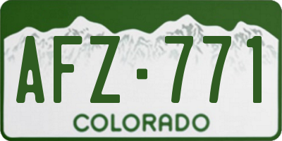 CO license plate AFZ771