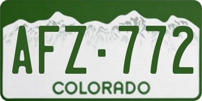 CO license plate AFZ772