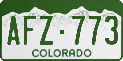 CO license plate AFZ773