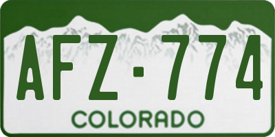 CO license plate AFZ774