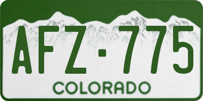 CO license plate AFZ775