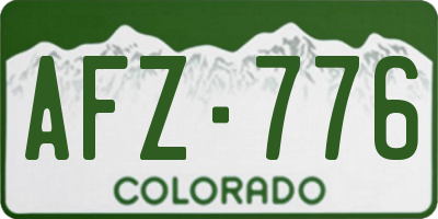 CO license plate AFZ776