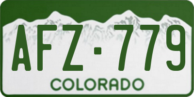 CO license plate AFZ779