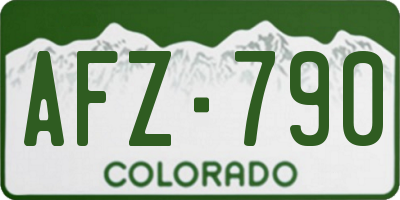 CO license plate AFZ790