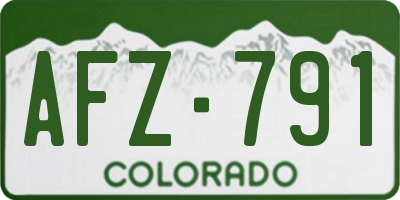 CO license plate AFZ791