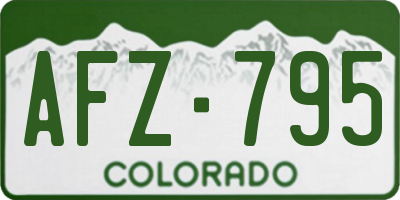 CO license plate AFZ795