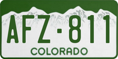CO license plate AFZ811