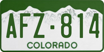 CO license plate AFZ814