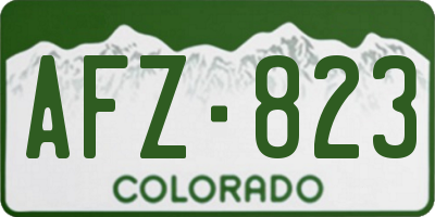CO license plate AFZ823