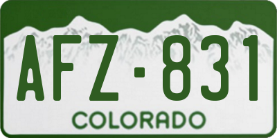 CO license plate AFZ831