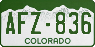 CO license plate AFZ836