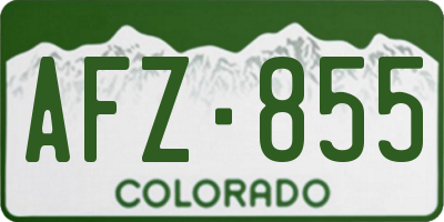 CO license plate AFZ855