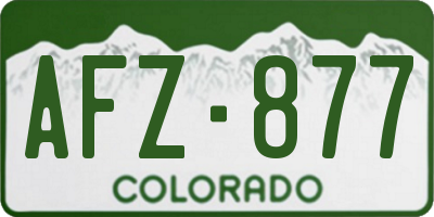CO license plate AFZ877